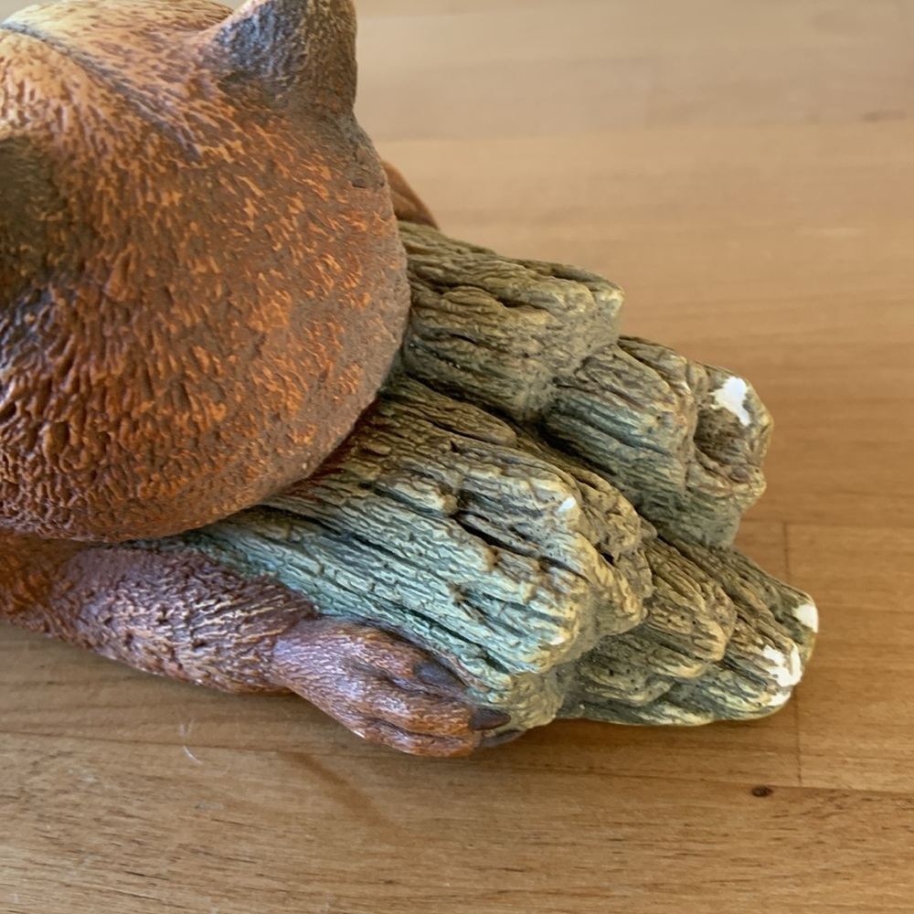 Vintage Bossons Chalkware Raccoon on Tree Limb - Picture 11 of 11
